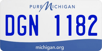 MI license plate DGN1182
