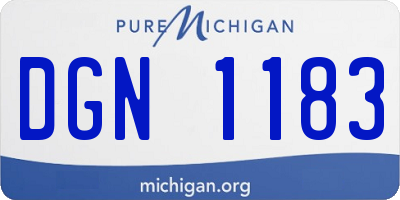 MI license plate DGN1183