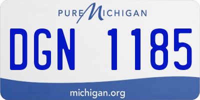 MI license plate DGN1185
