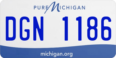 MI license plate DGN1186