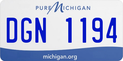 MI license plate DGN1194