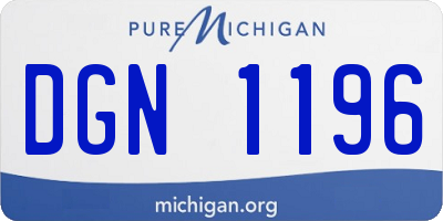 MI license plate DGN1196