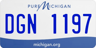 MI license plate DGN1197