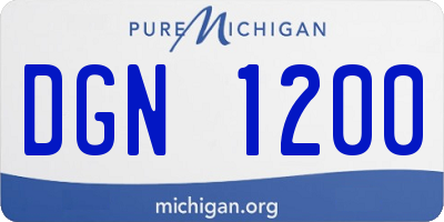 MI license plate DGN1200