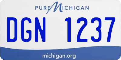 MI license plate DGN1237