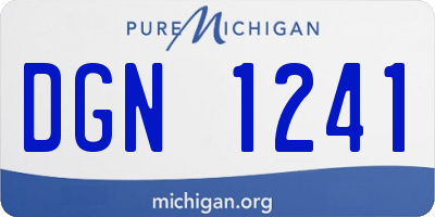 MI license plate DGN1241