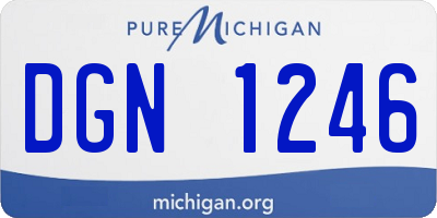 MI license plate DGN1246