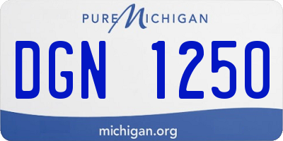 MI license plate DGN1250