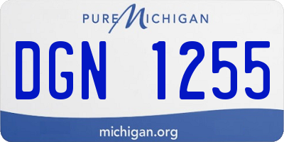 MI license plate DGN1255
