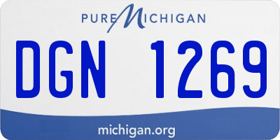 MI license plate DGN1269