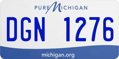 MI license plate DGN1276