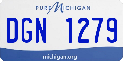MI license plate DGN1279