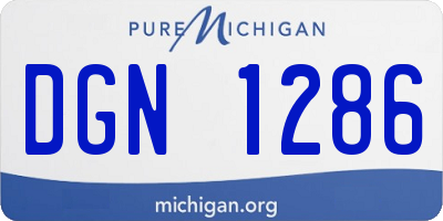 MI license plate DGN1286