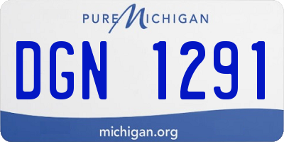 MI license plate DGN1291