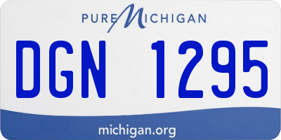 MI license plate DGN1295