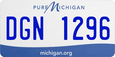 MI license plate DGN1296