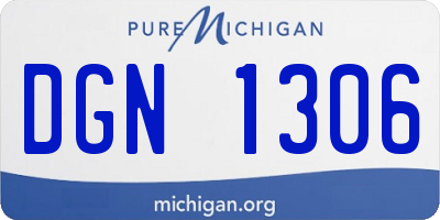 MI license plate DGN1306