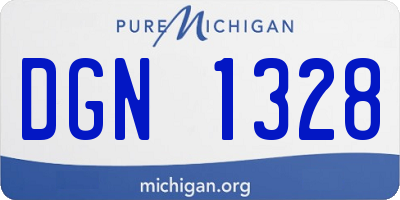 MI license plate DGN1328