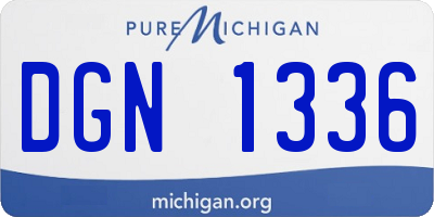 MI license plate DGN1336