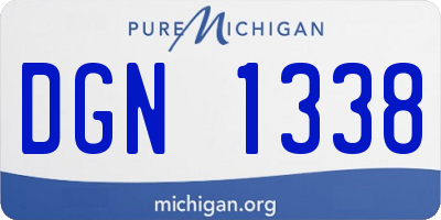 MI license plate DGN1338