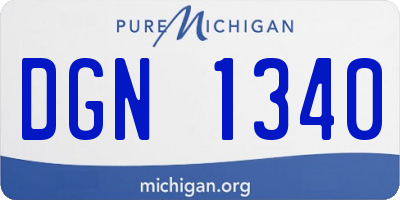MI license plate DGN1340