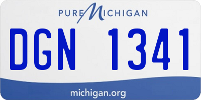 MI license plate DGN1341