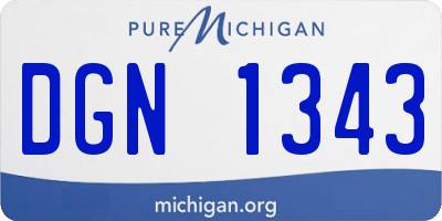 MI license plate DGN1343