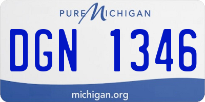 MI license plate DGN1346