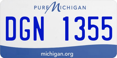 MI license plate DGN1355