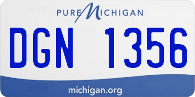 MI license plate DGN1356