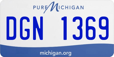 MI license plate DGN1369