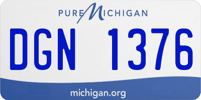 MI license plate DGN1376