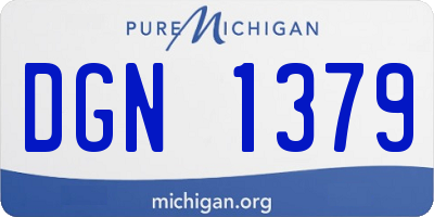 MI license plate DGN1379