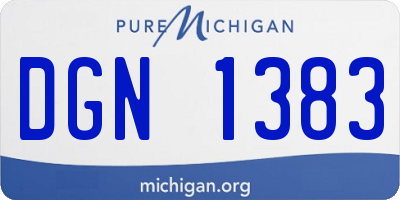 MI license plate DGN1383