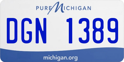 MI license plate DGN1389