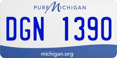 MI license plate DGN1390