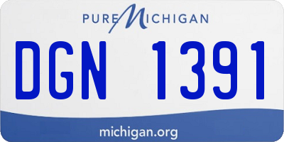 MI license plate DGN1391