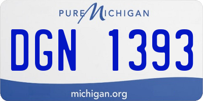 MI license plate DGN1393