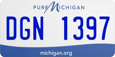 MI license plate DGN1397