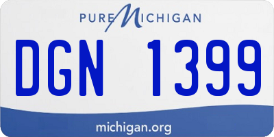 MI license plate DGN1399