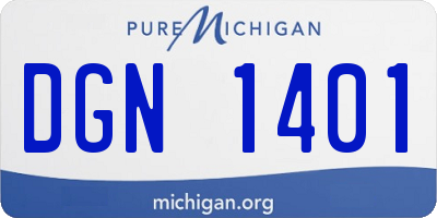 MI license plate DGN1401