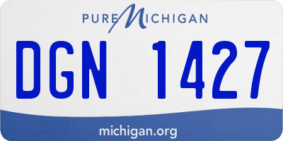 MI license plate DGN1427
