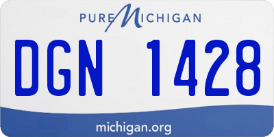MI license plate DGN1428