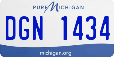 MI license plate DGN1434