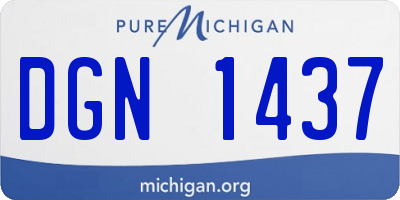 MI license plate DGN1437