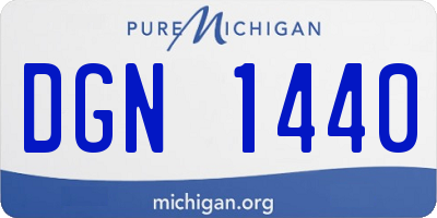 MI license plate DGN1440