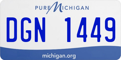 MI license plate DGN1449