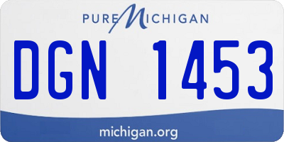 MI license plate DGN1453