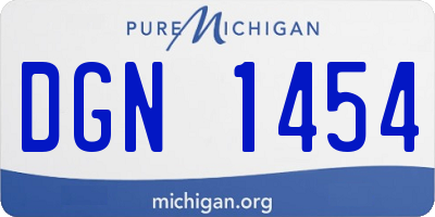 MI license plate DGN1454