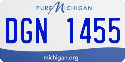 MI license plate DGN1455